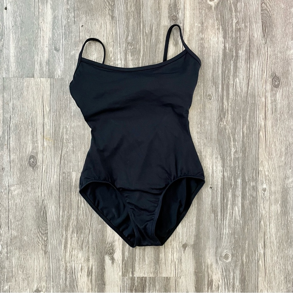 Bloch Mirella black gathered back ballet leotard medium